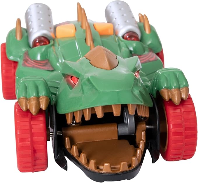 Roaring dinosaur monster truck