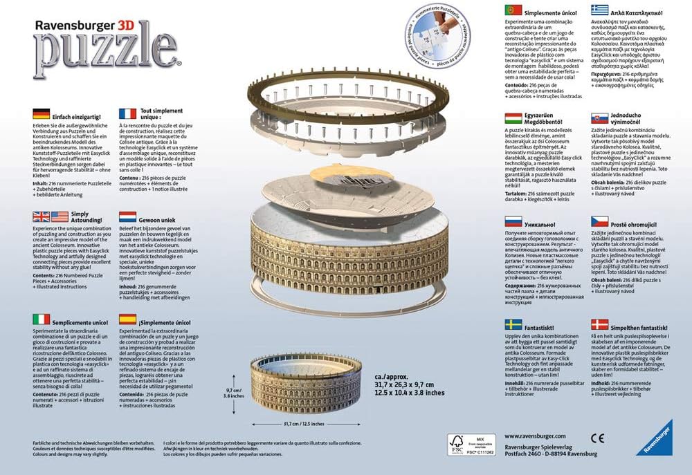 Rome Colosseum 3D Puzzle Build