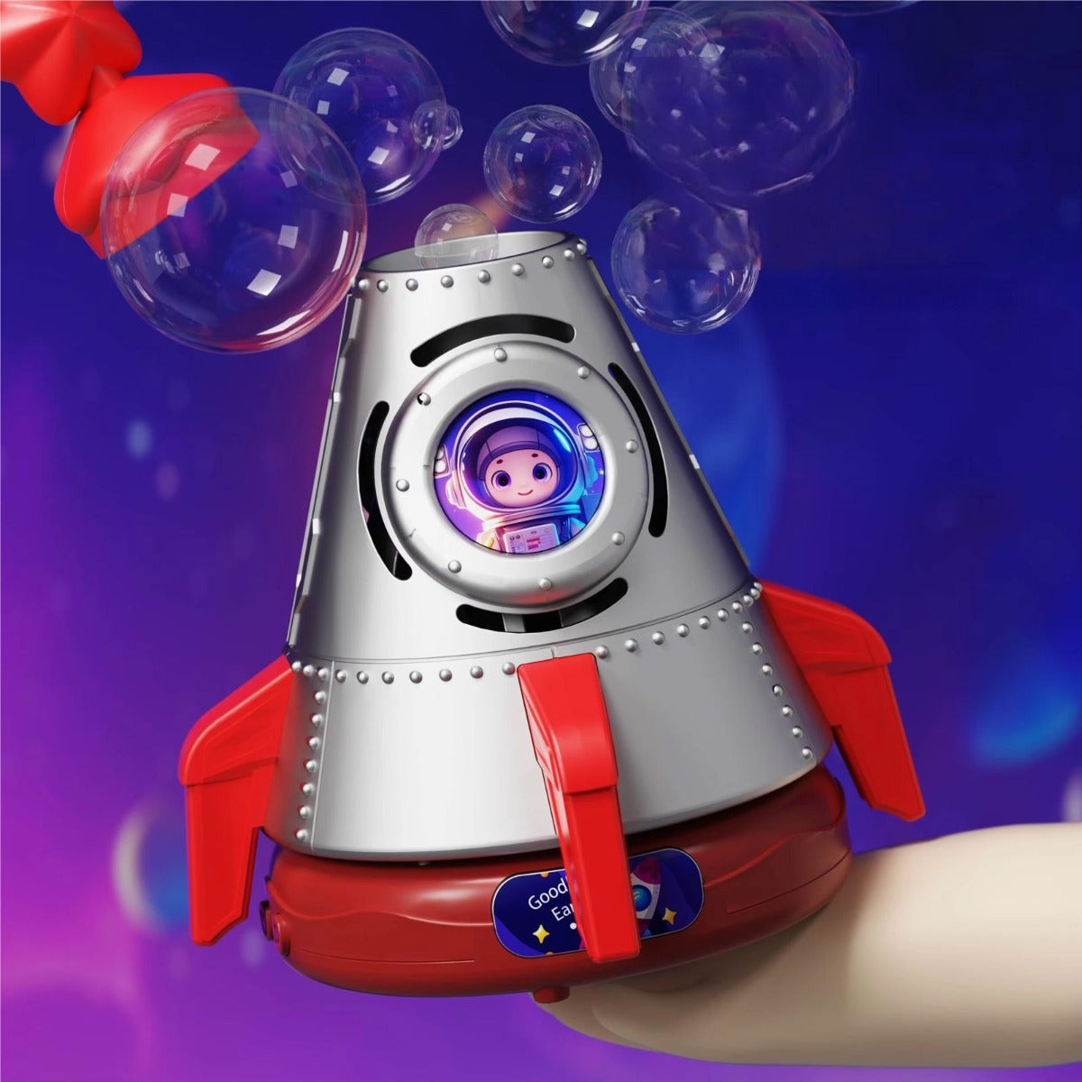 Rotating Rocket Bubble Machine