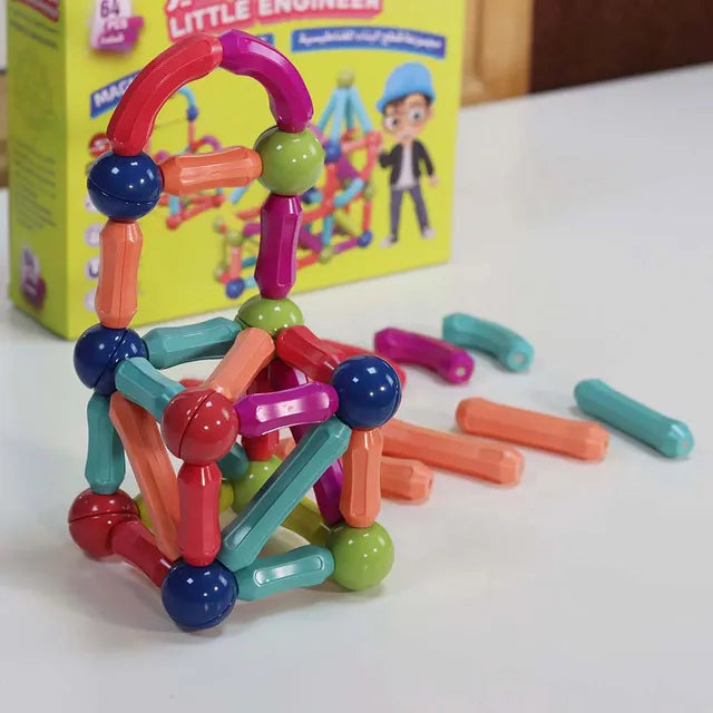 Sundus Little Engineer Magnetic Bar Blocks 64pcs Sundus Yallatoys