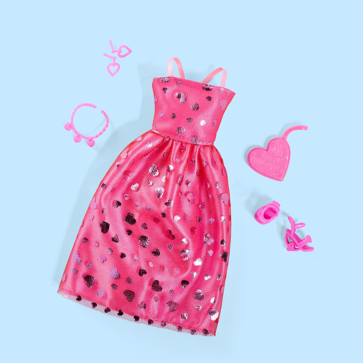 Steffi Love Pink Dressing Doll in Pink Glitter Dress with Heart Shaped Accessories Steffi LOVE Yallatoys
