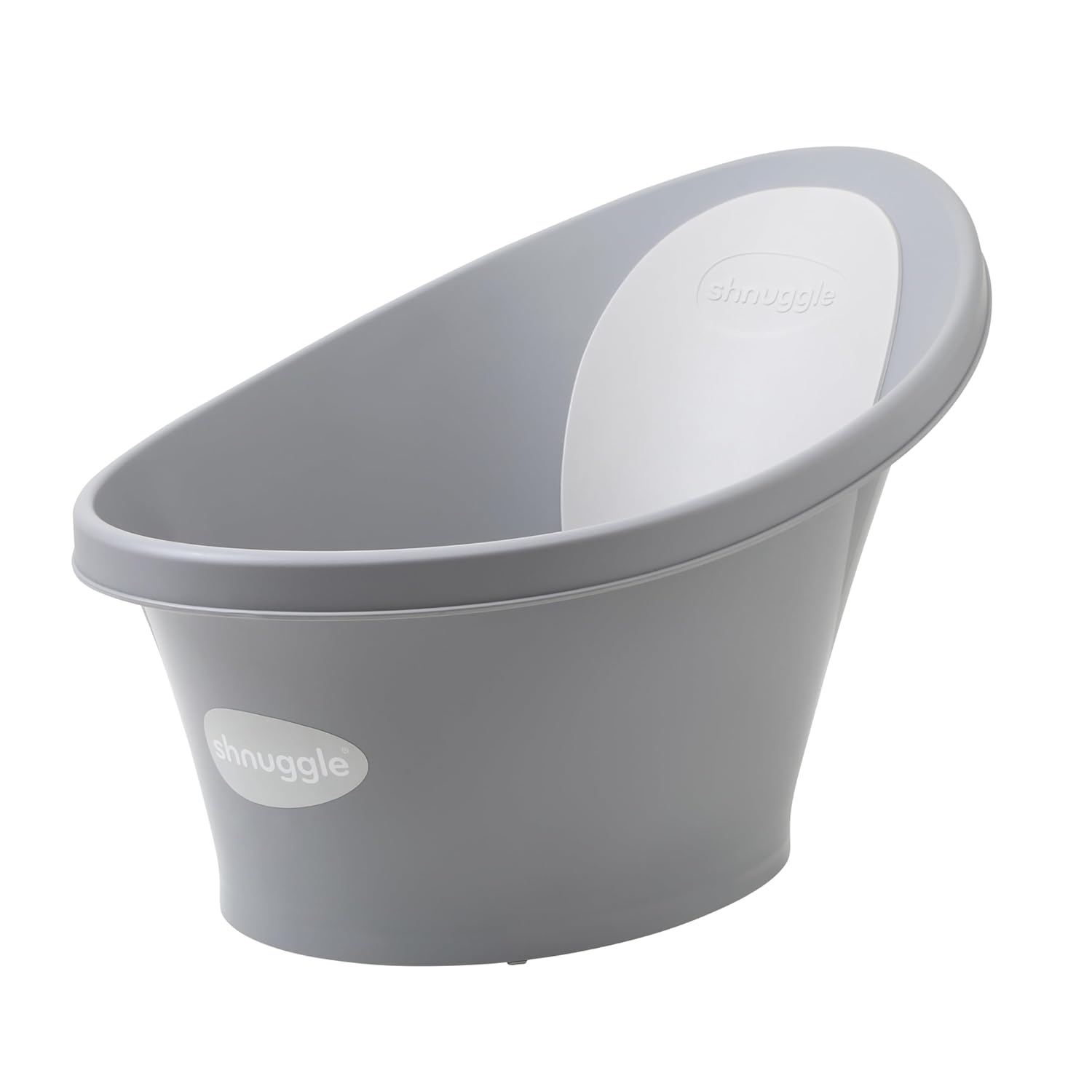 Shnuggle Newborn Baby Bath with Plug- Pebble Grey