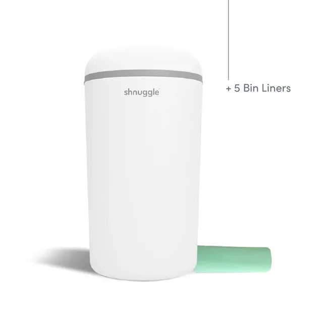 Shnuggle Eco Touch Nappy Bin with Dual Seal Airlock - White