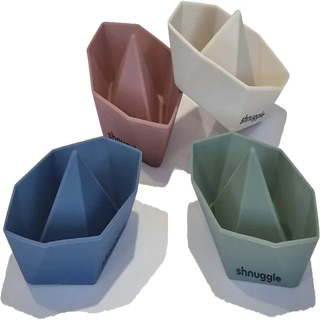 Shnuggle Stack and Sail Boat Bath Toys Multicolor 4 Pcs Shnuggle Yallatoys