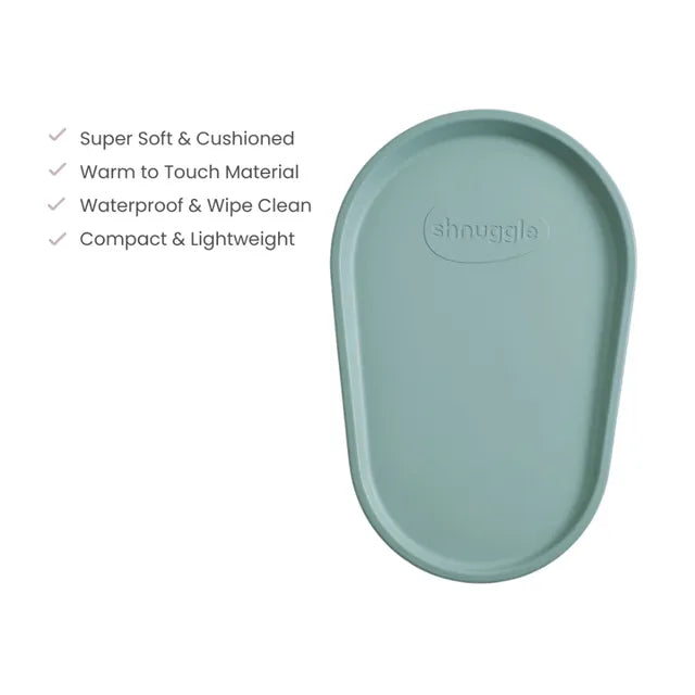 Shnuggle Squishy Baby Changing Mat Eucalyptus Shnuggle Yallatoys