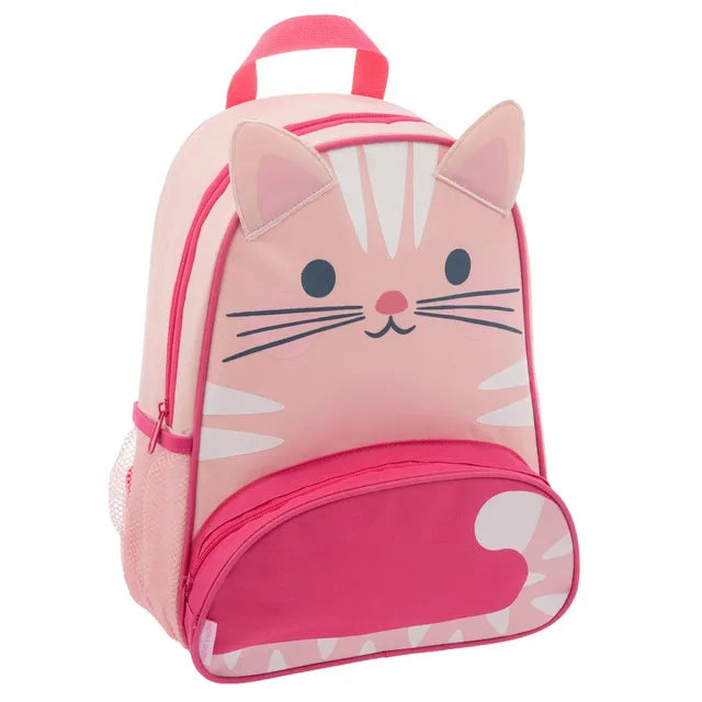 Stephen Joseph Pink Cat Sidekick Backpack Pink 14 Inch