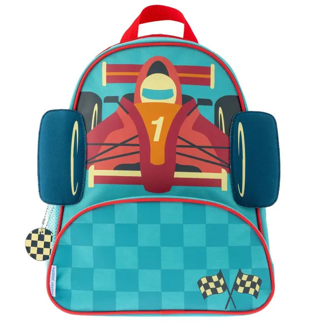 Stephen Joseph Race Car Sidekick Backpack Blue 14 Inch