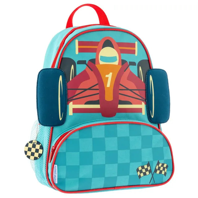 Stephen Joseph Race Car Sidekick Backpack Blue 14 Inch