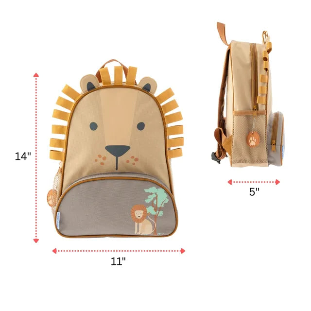 Stephen Joseph Lion Sidekick Backpack Yellow 14 Inch
