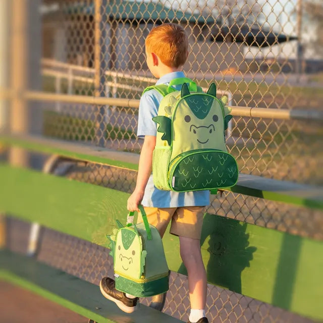 Stephen Joseph Dragon Sidekick Backpack Green 14 Inch