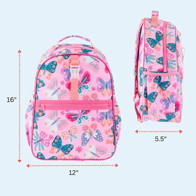 Stephen Joseph Butterfly All Over Printed Backpack Pink 16 Inch