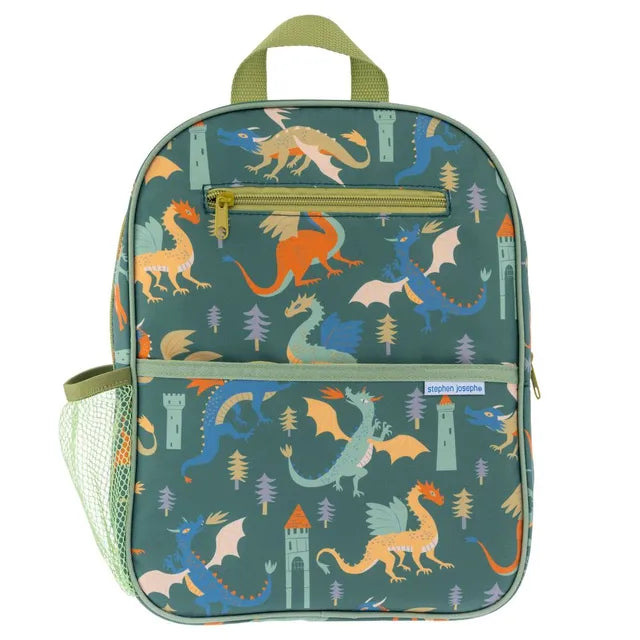 Stephen Joseph Dragon Junior Backpack Green 13 Inch