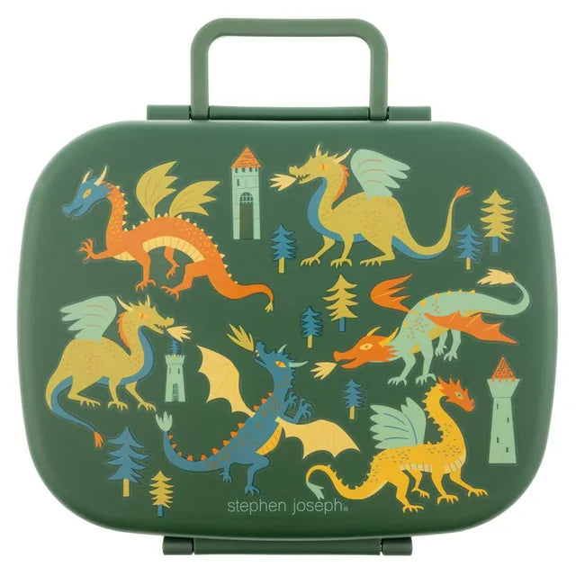 Stephen Joseph 5 Compartment Dragon Bento Box With Removable Tray