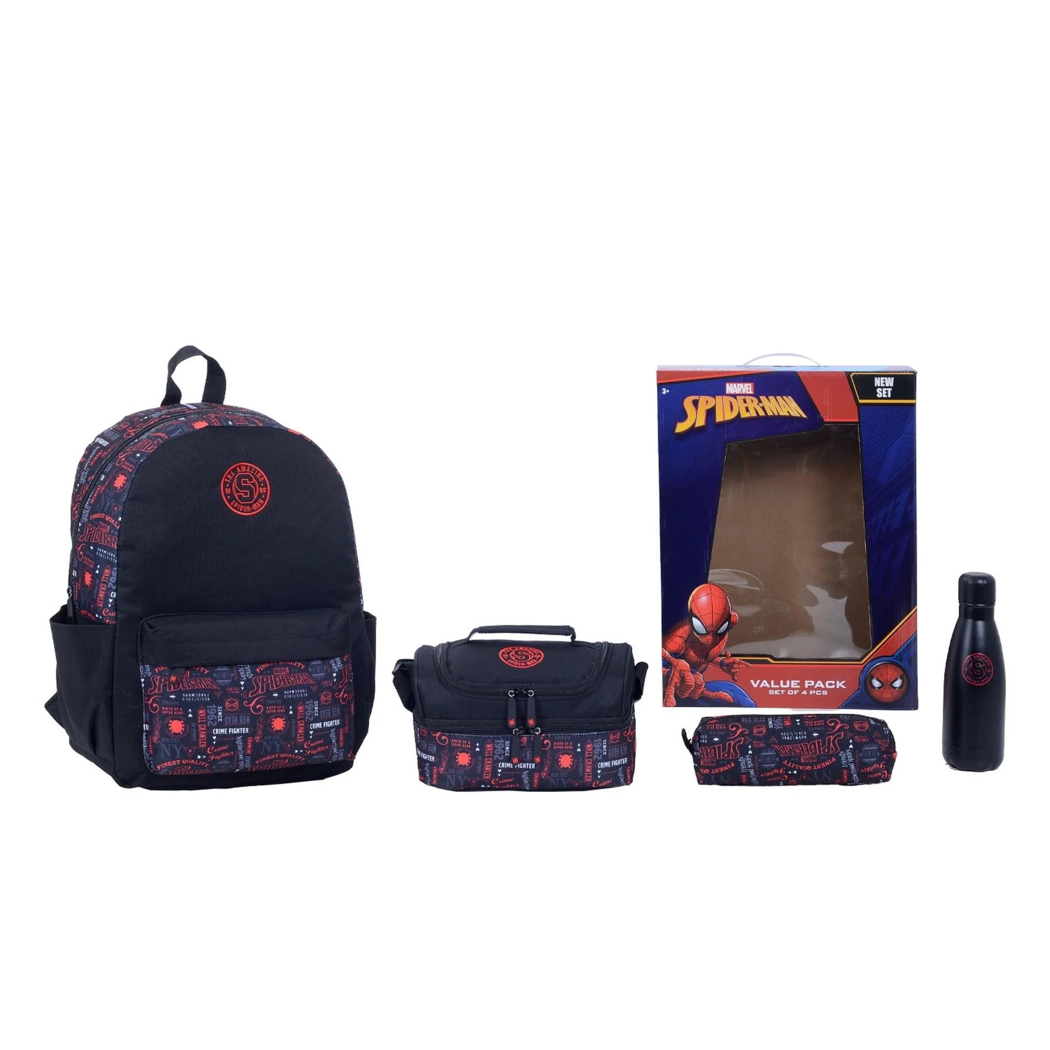 Spider-Man 4 Pcs Backpack Set