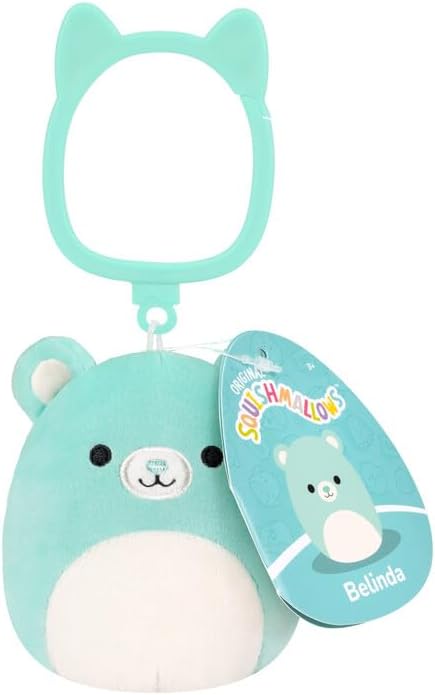 Squishmallows Plush Keychain Belinda the Teal Bear 9cm