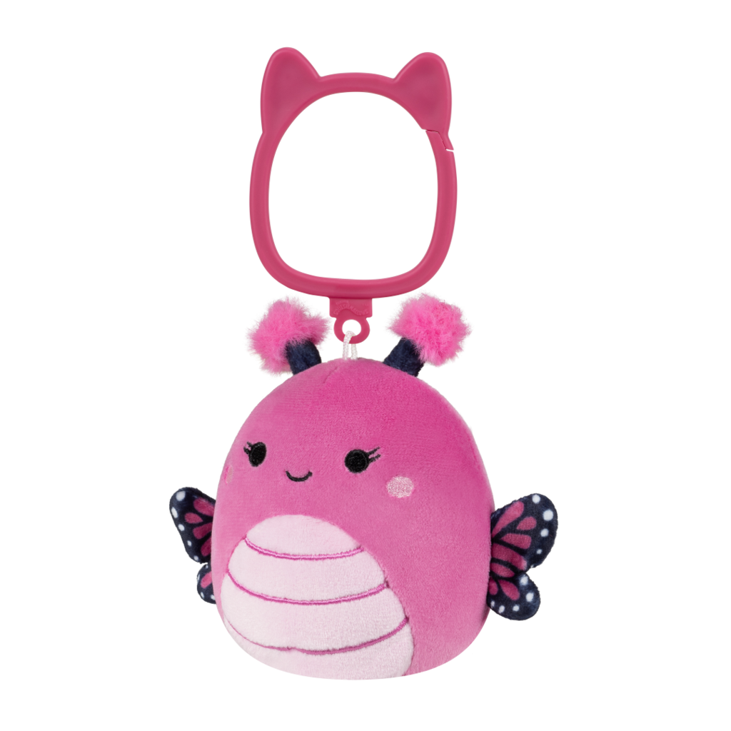 Squishmallows Plush Keychain Marcelina Raspberry Pink Monarch Butterfly 9cm