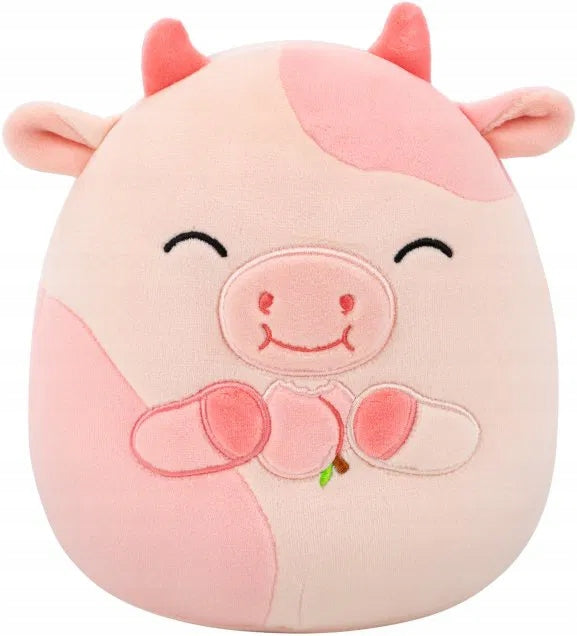 Squishmallows Lilaz Cream and Peach Cow Eating Peach 13cm Plush