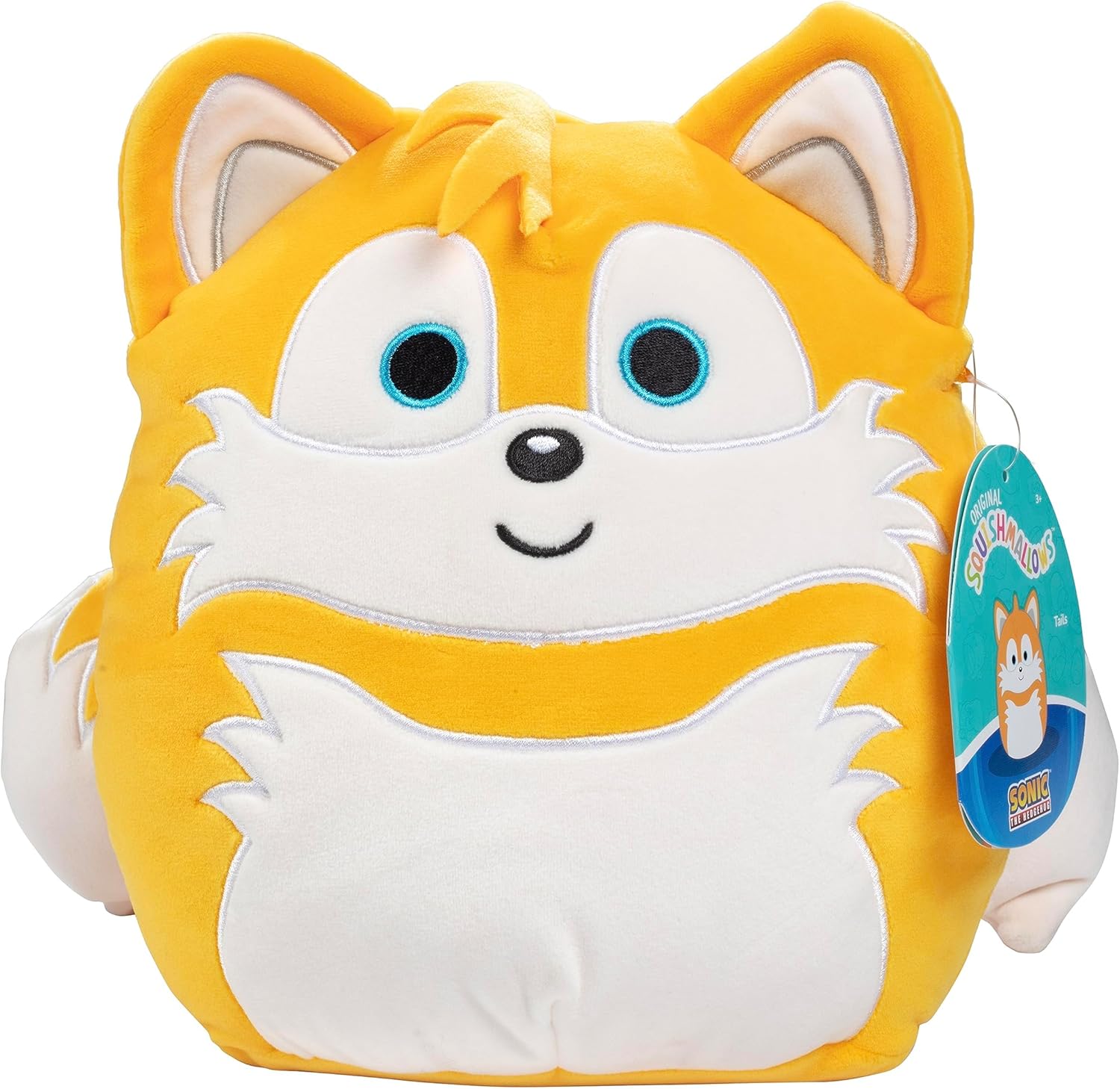 Squishmallows Fuzzamallow Games Sega-Sonic the Hedgehog-Tails 20cm