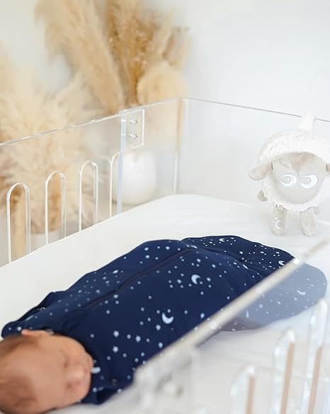 Sweet Dreamers Organic Cotton Baby Sleeping Bag Blue Moon and Stars 2.5 Tog 0 to 3months Sweet Dreamers Yallatoys