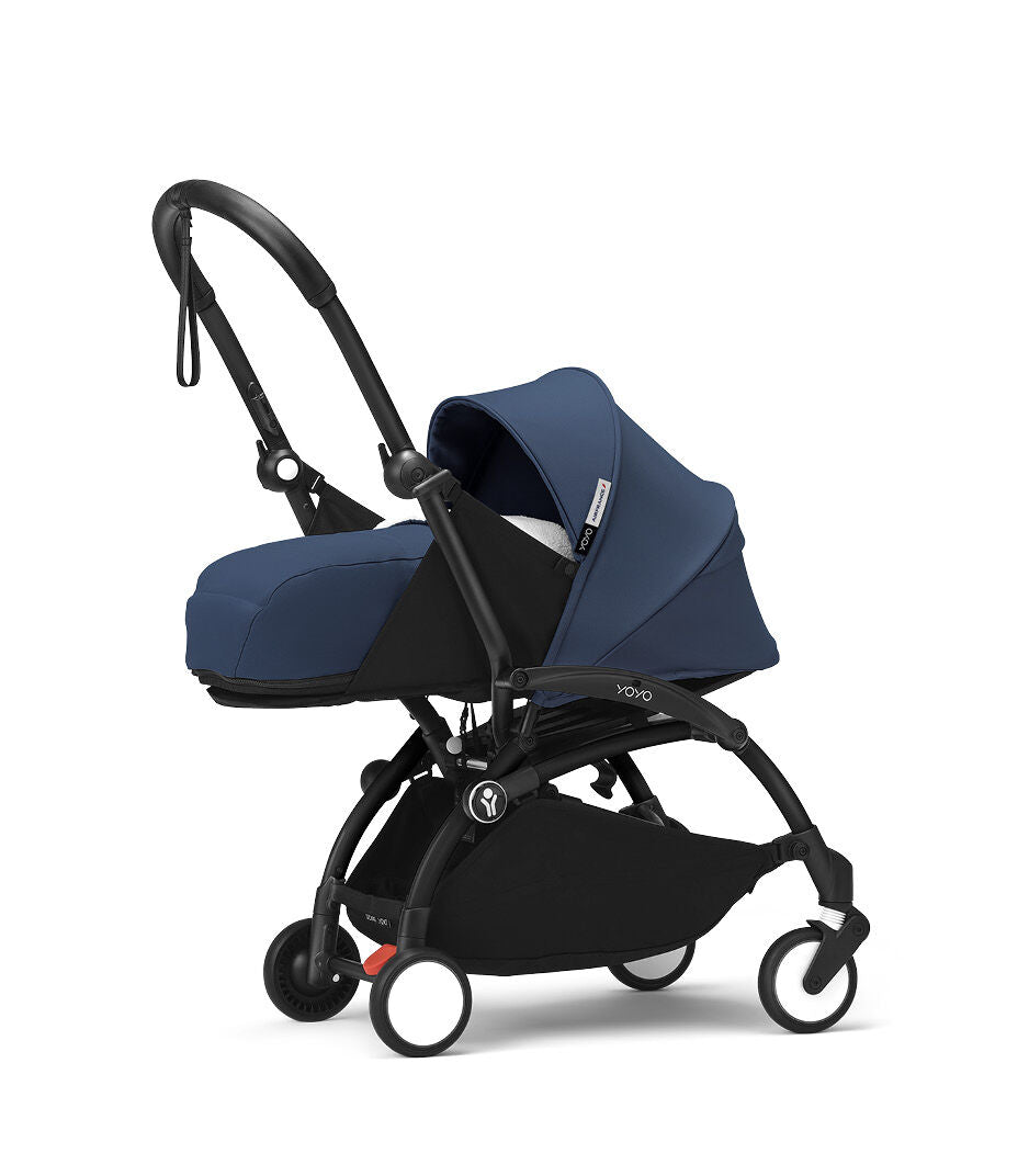 Stokke YOYO³ Frame Black With Newborn Pack Air France Blue Stokke Yallatoys