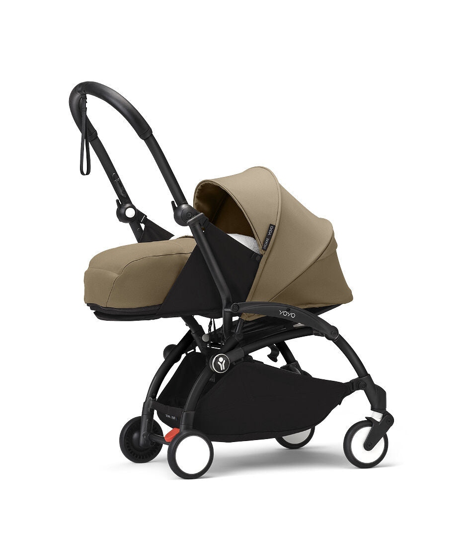 Stokke YOYO³ Frame Black With Newborn Pack Toffee Stokke Yallatoys