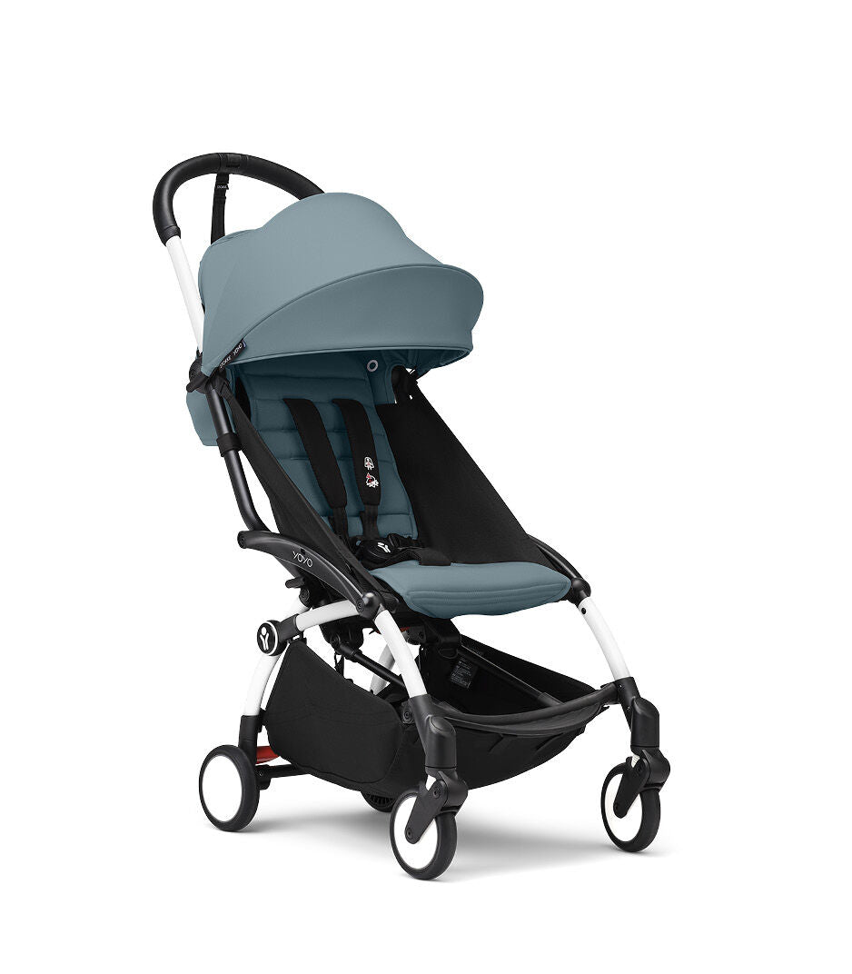 Stokke YOYO³ Frame White With 6M+ color pack Aqua Stokke Yallatoys
