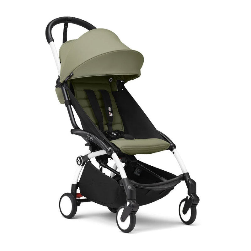 Stokke YOYO³ Frame White With 6M+ color pack Olive Stokke Yallatoys