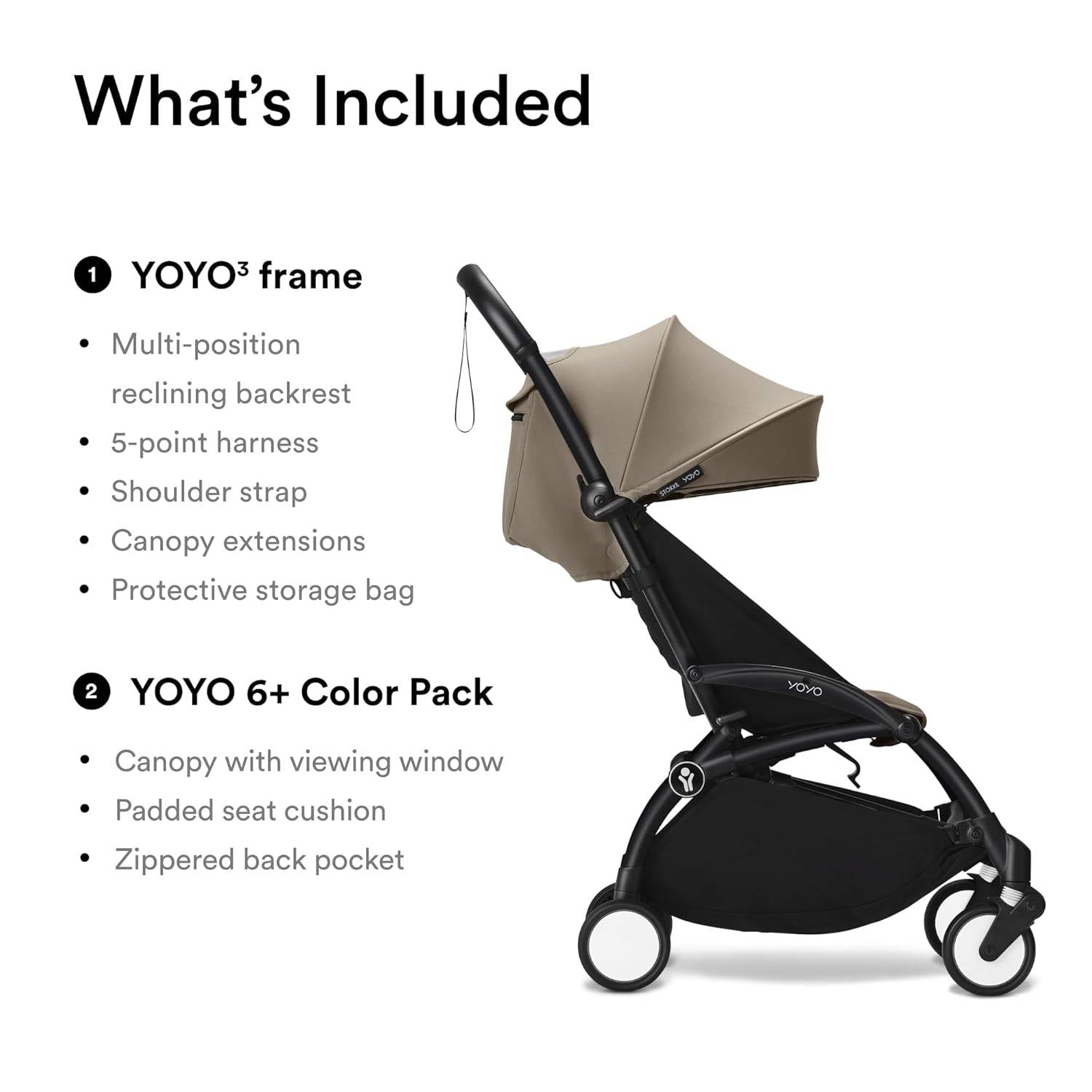 Stokke Yoyo3 Frame White With 6M+ color pack Toffee Stokke Yallatoys