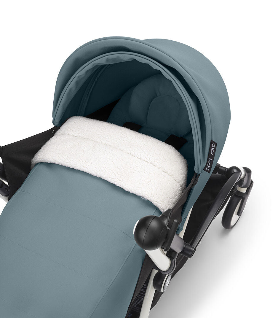 Stokke YOYO³ Frame White With Newborn Pack Aqua Stokke Yallatoys