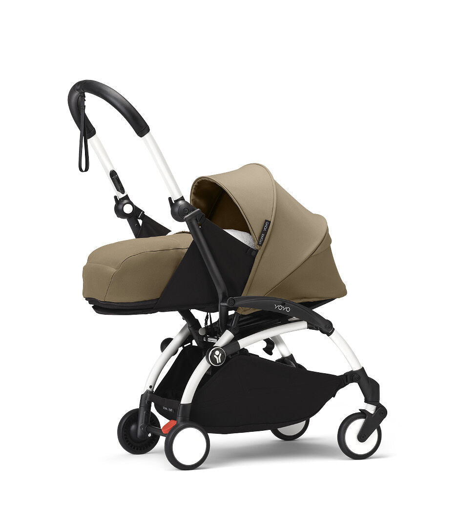 Stokke YOYO³ Frame White With Newborn Pack Toffee Stokke Yallatoys