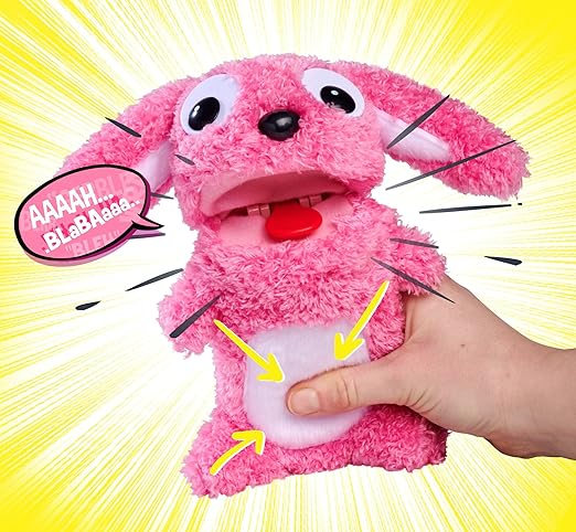 Screaming Pink Rabbit Soft Toy Figure
