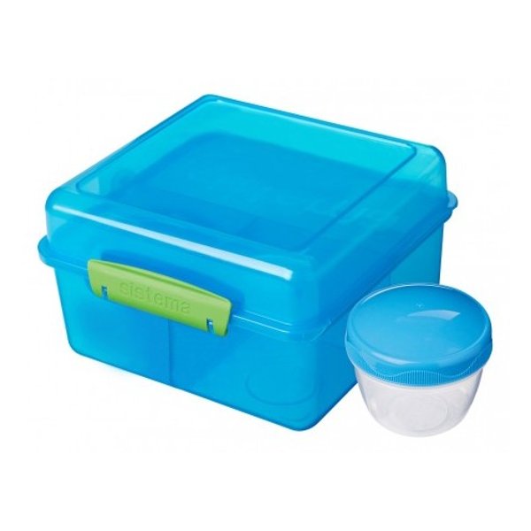Sistema Blue Lunch Cube with Yogurt Pot