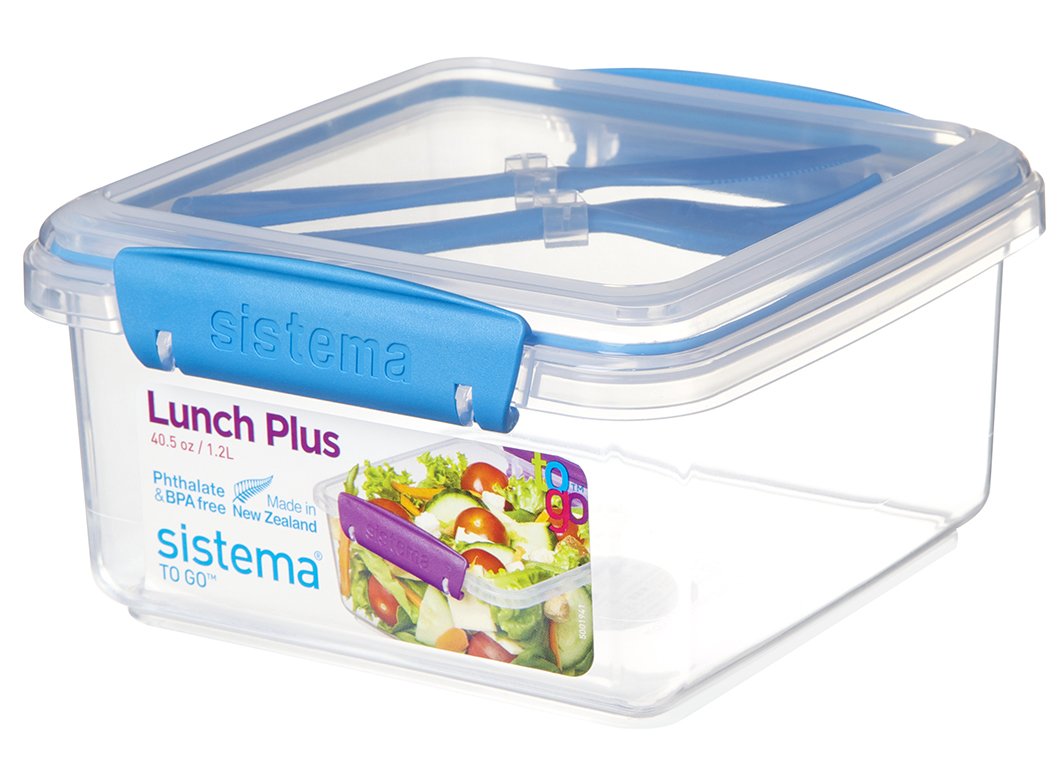 Sistema Klip It Lunch Plus to Go Container 1.2L Lunch Box Blue
