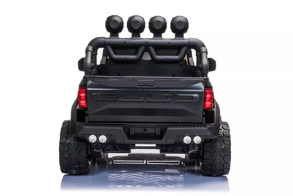 Six wheel black electric ride car