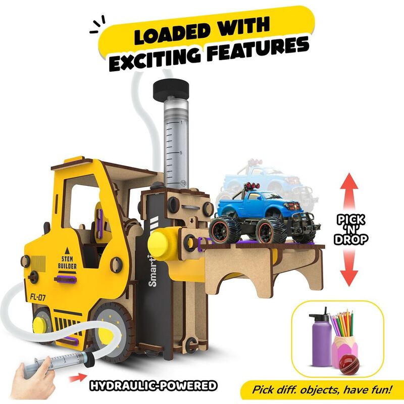 Smartivity DIY Hydraulic Crane & Forklift