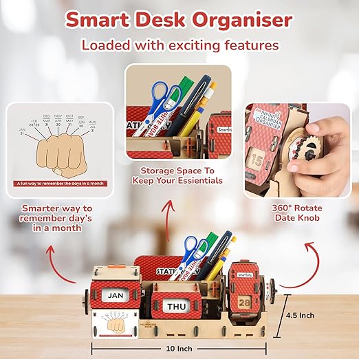 Smartivity DIY Wooden Desk Organizer