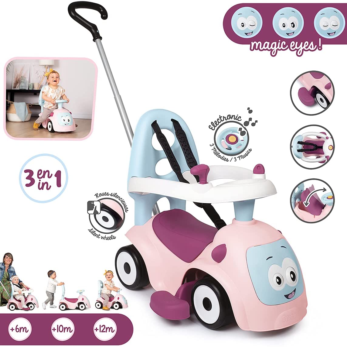 Smoby Ride On Maestro Pink