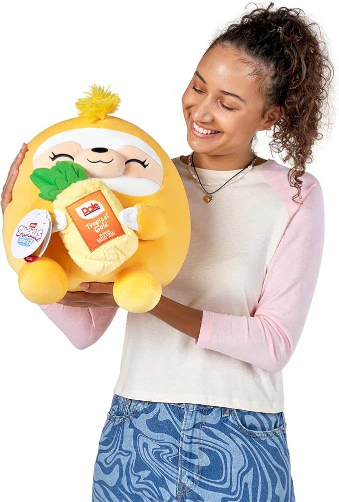 Snackles Dole Pineapple Sloth Plush Layout