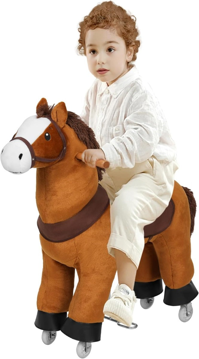 Soft brown medium rocking horse