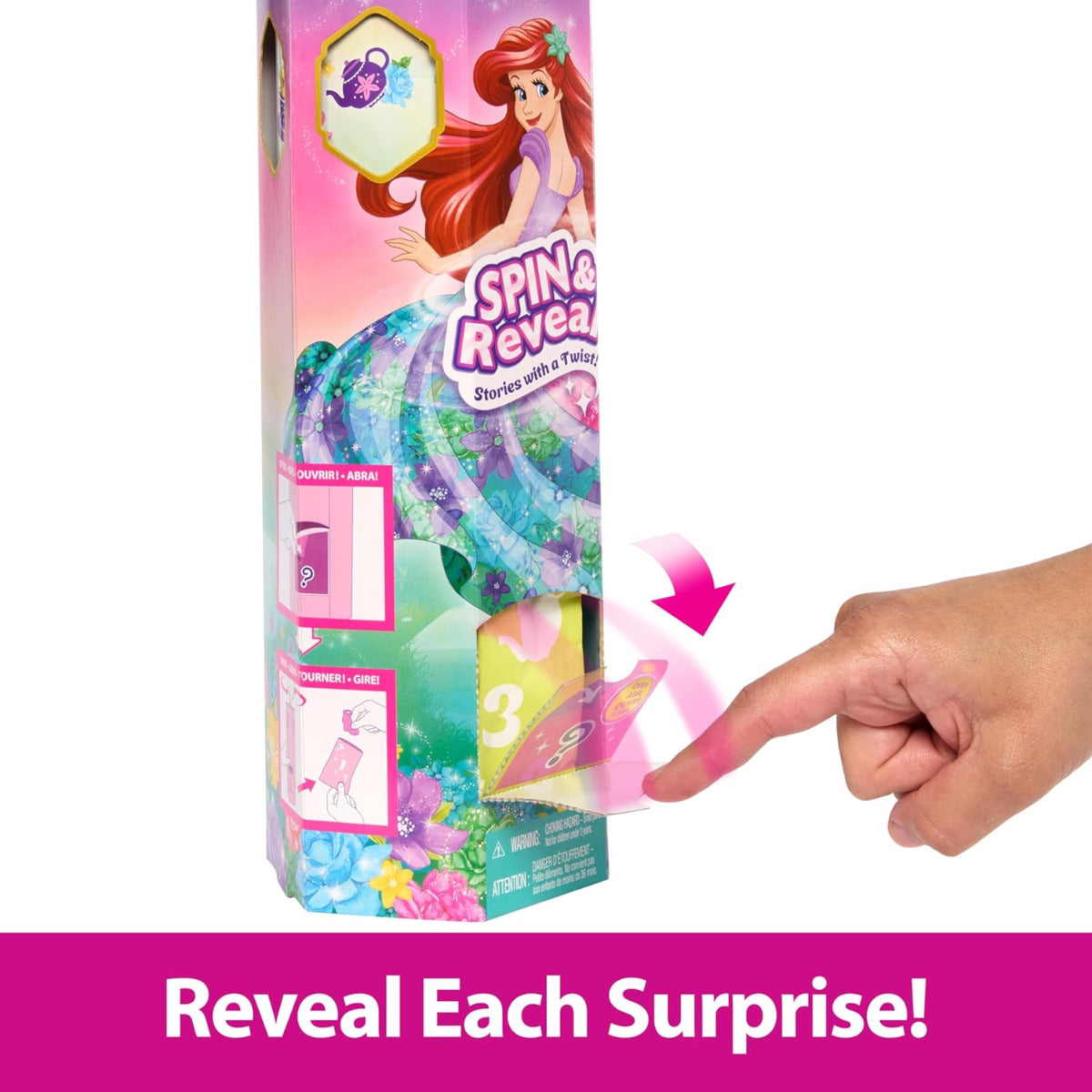Spin & Reveal Ariel mini doll for girls
