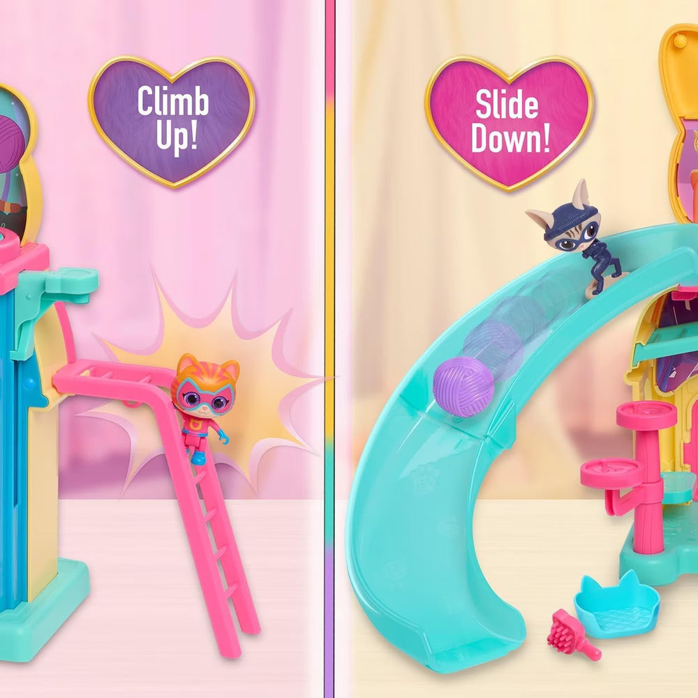 Super Kitties slide down