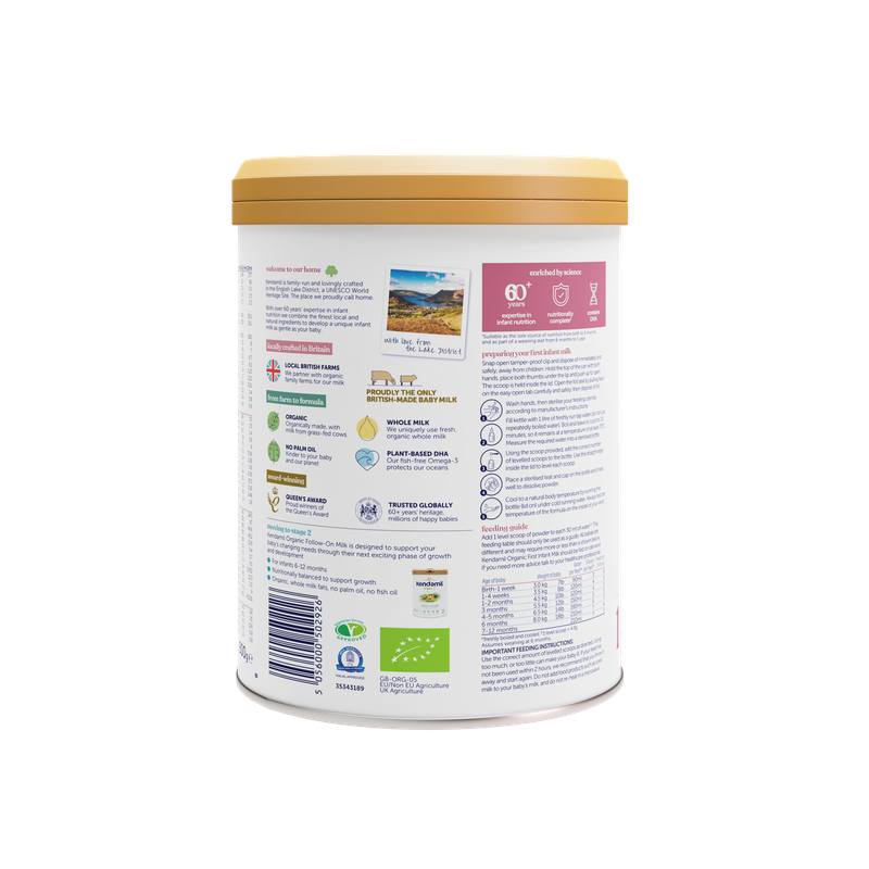 Kendamil Organic Stage 1 Infant Milk Formula From Birth 800g Kendamil Yallatoys