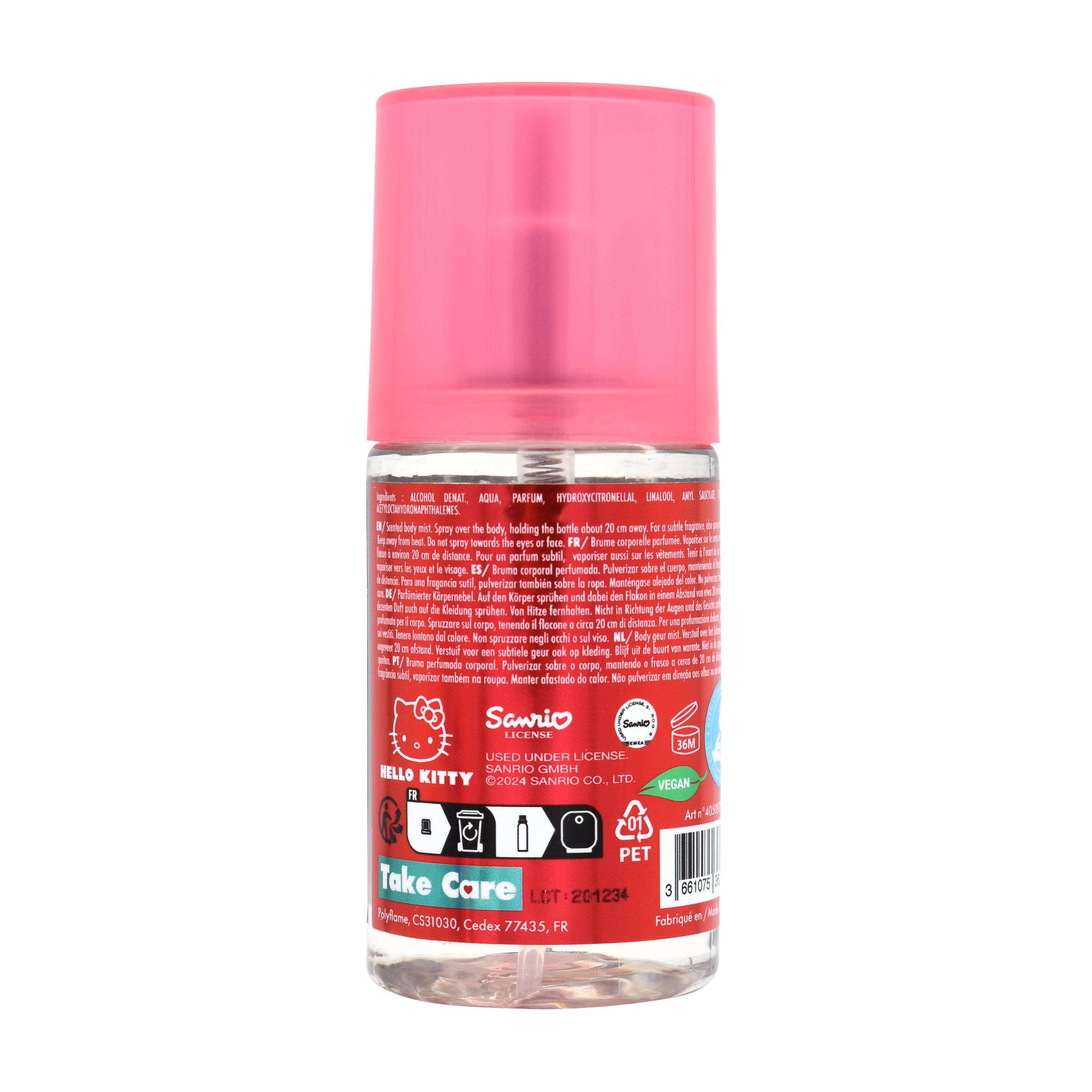 Take Care Hello Kitty Kiss Vibes Fragrance Mist 75ml Take Care Yallatoys