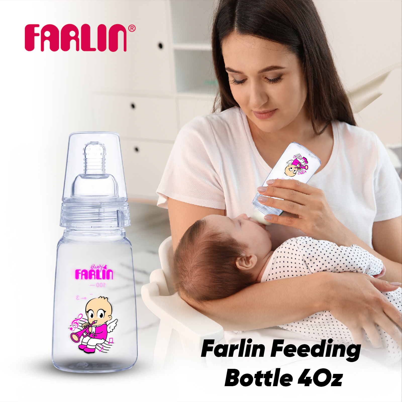 Farlin  Feeding Bottle 4Oz Farlin Yallatoys