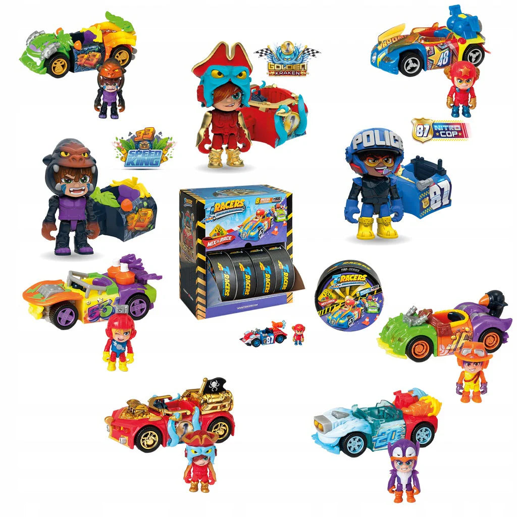T-Racers Series 2 Surprise Collectible Mix and Match Cars Assorted