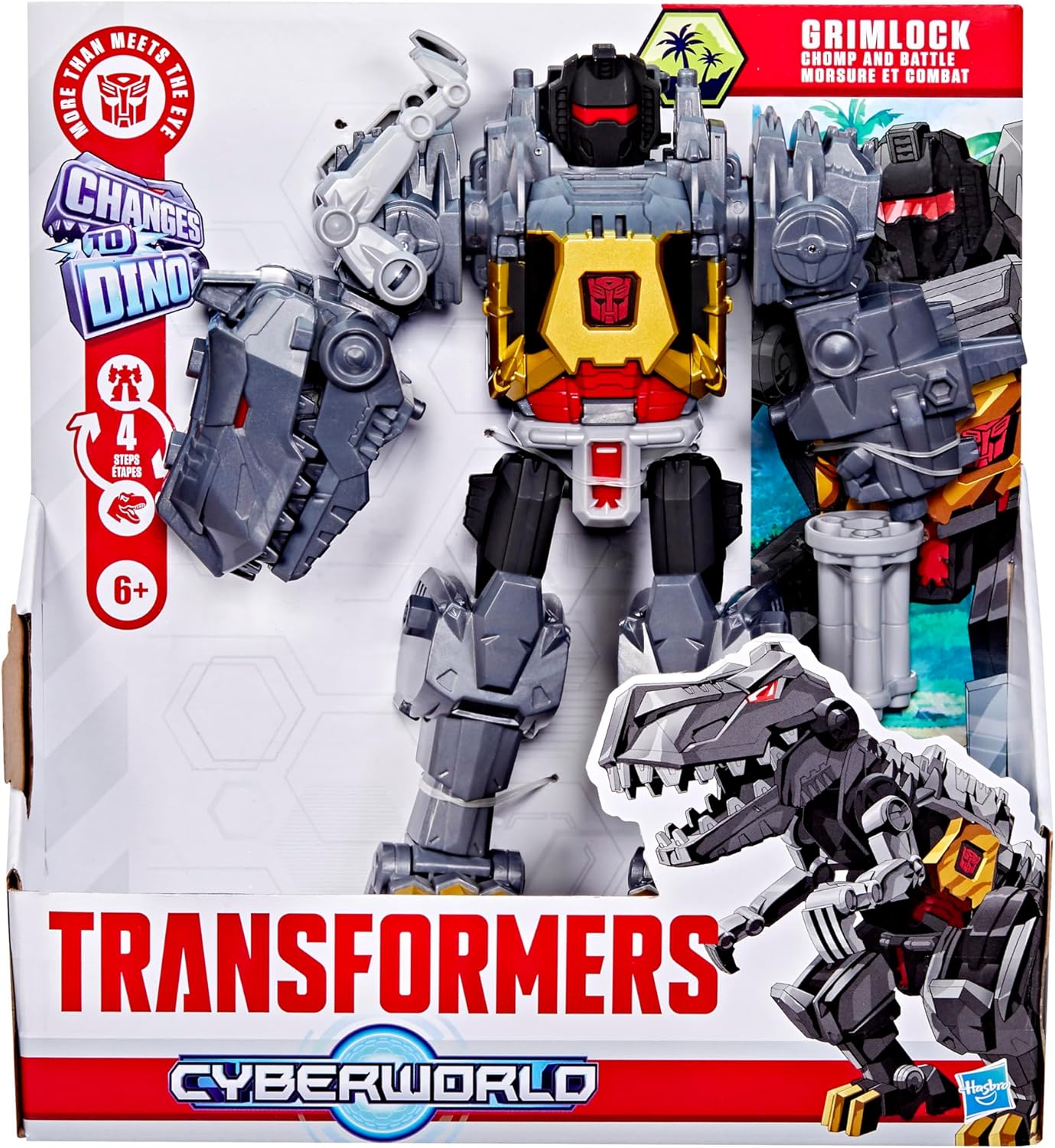 Transformers Cyberworld Grimlock Chomp & Battle 9-Inch Figure