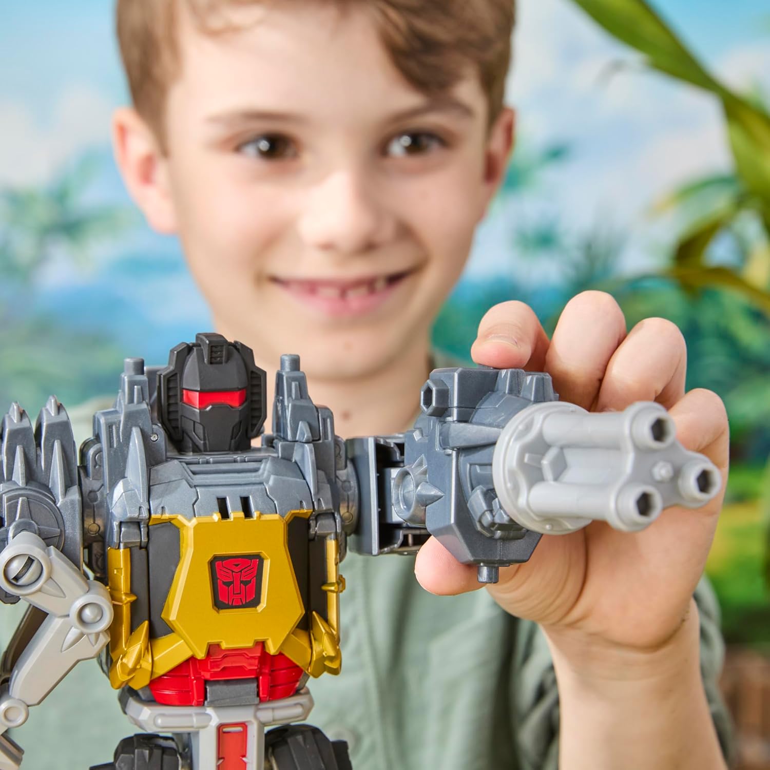 Transformers Cyberworld Grimlock Chomp & Battle 9-Inch Figure