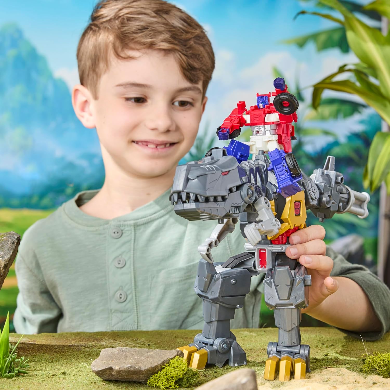 Transformers Cyberworld Grimlock Chomp & Battle 9-Inch Figure