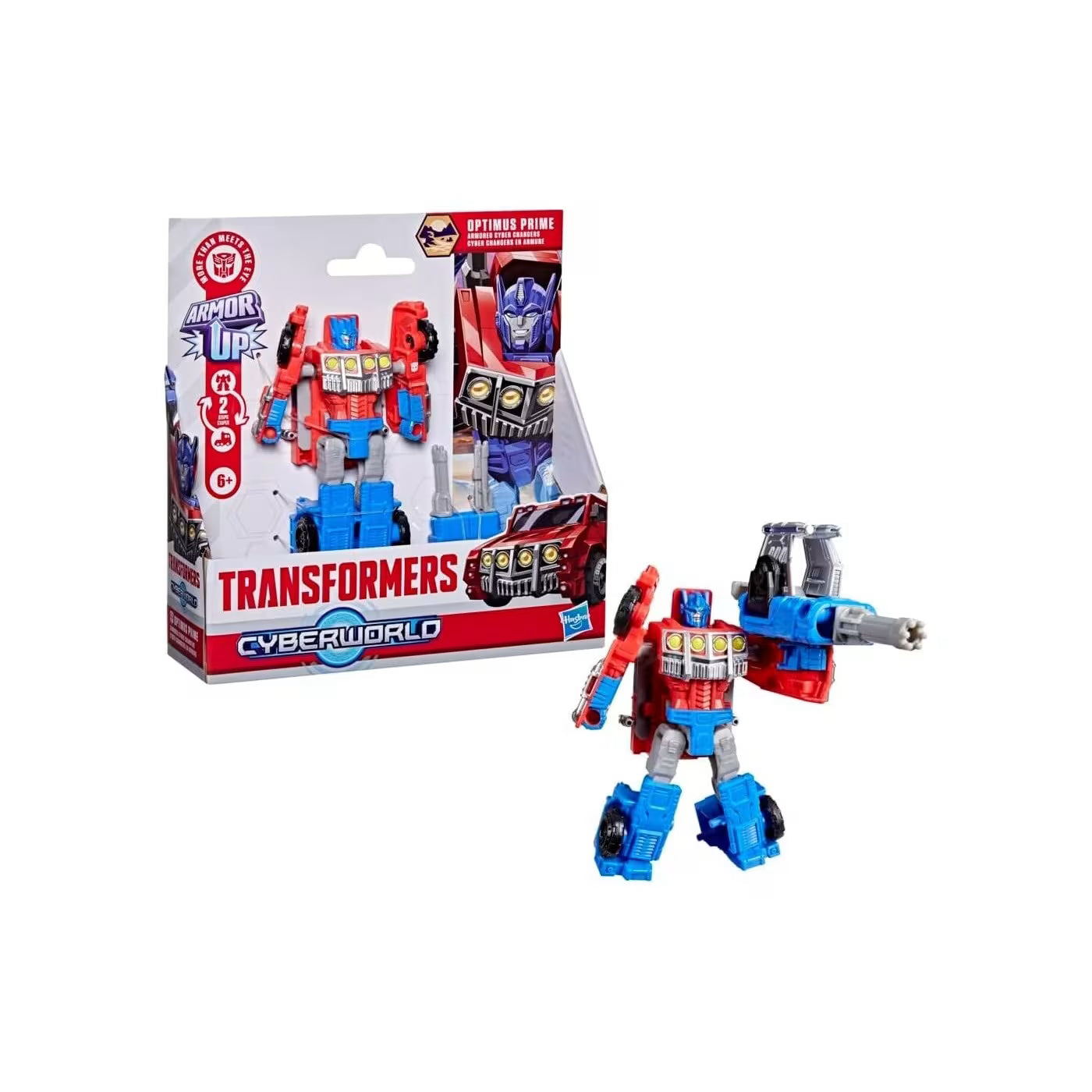 Transformers Cyberworld Armored Cyber Changers Optimus Prime 4Inch