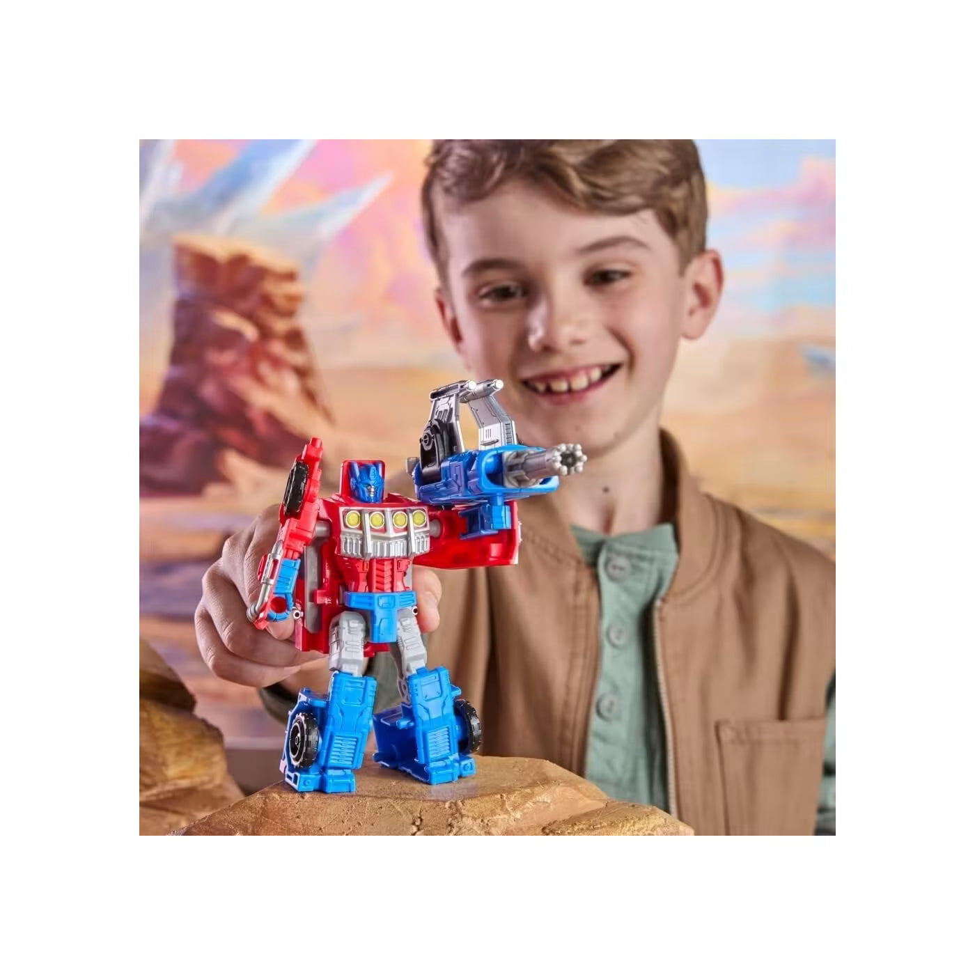 Transformers Cyberworld Armored Cyber Changers Optimus Prime 4Inch